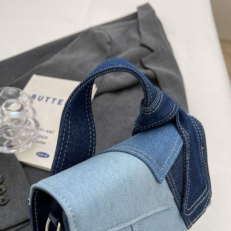 Denim Handbag Women's Crossbody Bag Fashionable Shoulder Commuter Small Square Bag