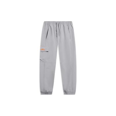 Li Ning Skateboard Series Solid Color Tapered Woven Sports Pants Men Bottoms Shark-Gray AYKT075-2