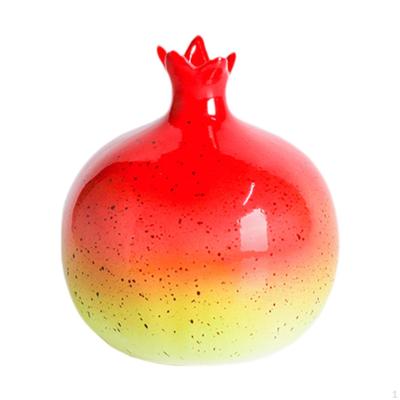 Flower Vase Pomegranate Shape Bud Plant Decorative Art for Living Room