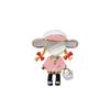 Mädchen mit rosa Hut Cartoon Niedlich Blendschutz Brosche, High-End, Leichter Luxus, Individuelle und Nischen-Brosche