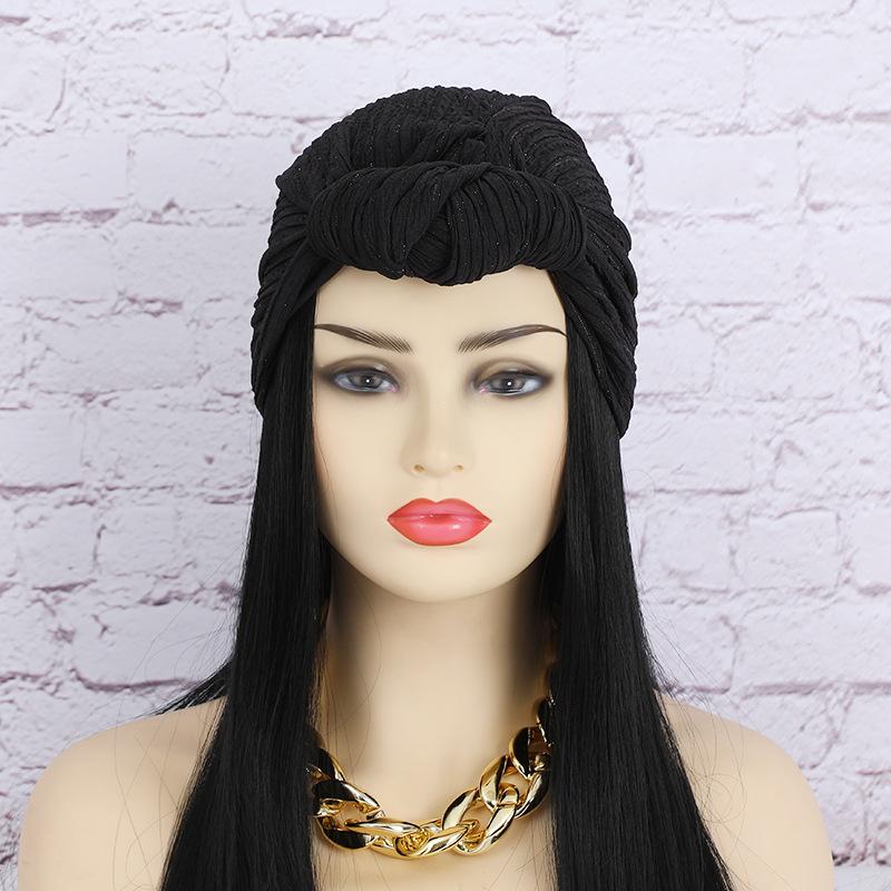 Turbante Elegante da Donna Stile Filo Argentato Cappello per Capelli