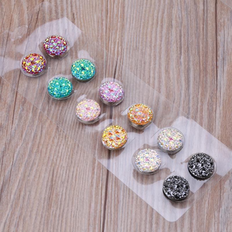 Exquisite Muslim Lapel Pin Multifunction Brooches 12x/Set Hijab Pins Safety Pin Strong Magnet Buckle Collar Clip Jewelry