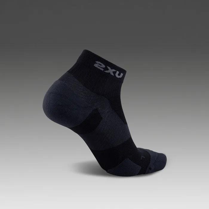 (Unisex) Vector Cushion 1/4 Crew Socks UA5048EBLK-TTM