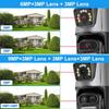 9MP WiFi IP Drei-Objektiv 8x Zoom Außen PTZ KI-Tracking Intelligenter Sicherheitschutz CCTV Überwachungskamera