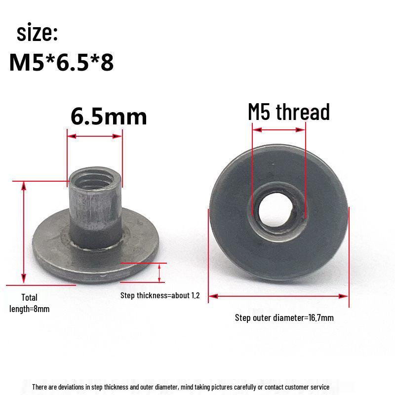 Svařovaná stupňovitá matice typu T s přírubou Kování za studena Železný plech T-víčko M6 M8