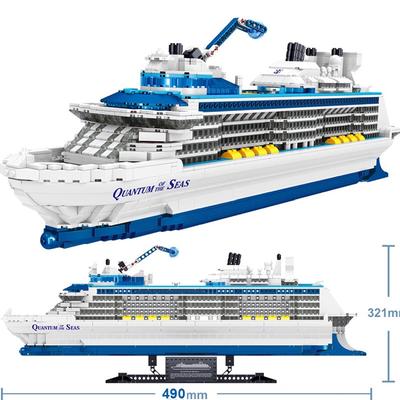 2428 Piezas Mini Ladrillos de Partículas Ciudad Crucero Bloques de Construcción Montar Juguetes Barco Grande Transatlántico Blanco Barco Para Niños Niño sin caja