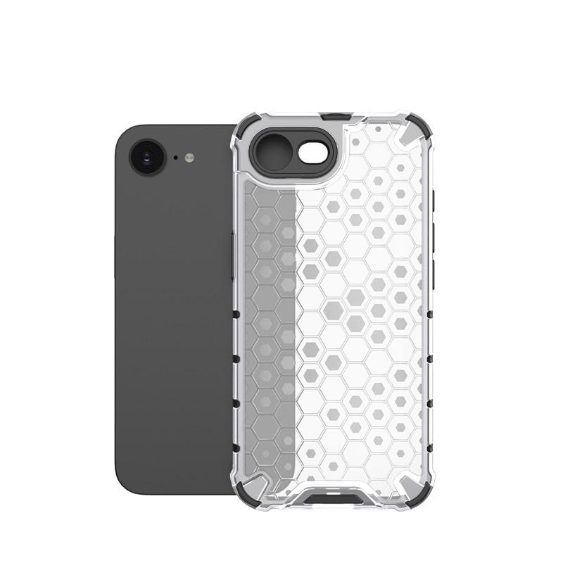 Für iPhone 16e Hülle iPhone 16e Hülle Luxus Waben Stoßfest TPU Rüstung PC Silikon Schutzhülle Handy Rückseite für iPhone 16e