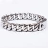 12MM Curb Chain On Hand Jewellery Polished Brushed 316L Stainless Steel Man Bracelet for Men Classic Men's Bracelets Male Strap