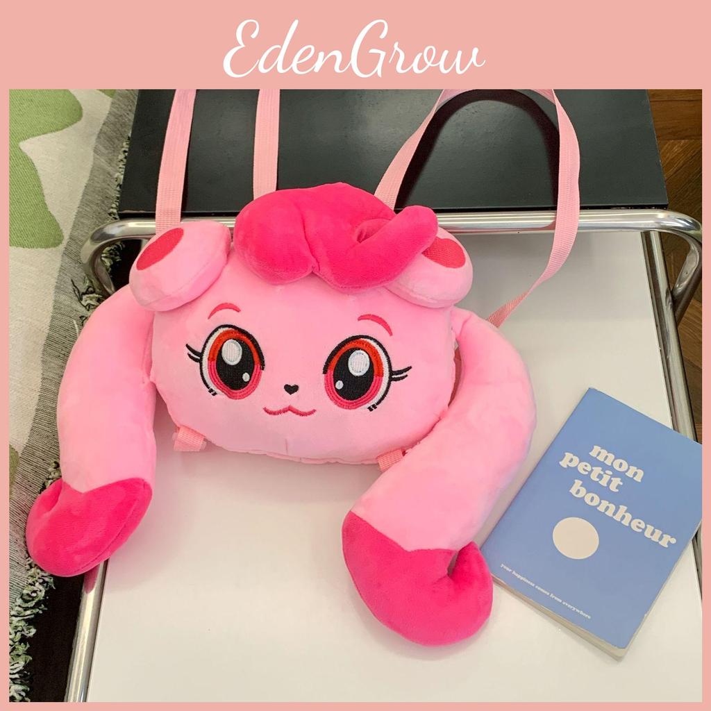 Pink Pony Plush Doll Backpack Top Handle Open Pocket Girls School Student Bags