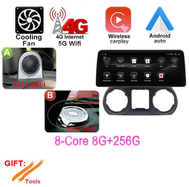 4G+Wifi For Jeep Wrangler 3 JK Android 14 Auto Car Radio Carplay Multimedia GPS Stereo Video Player