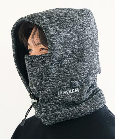 Egseuwom Unisex Thermal Hooded Neck Warmer Balaclava Black