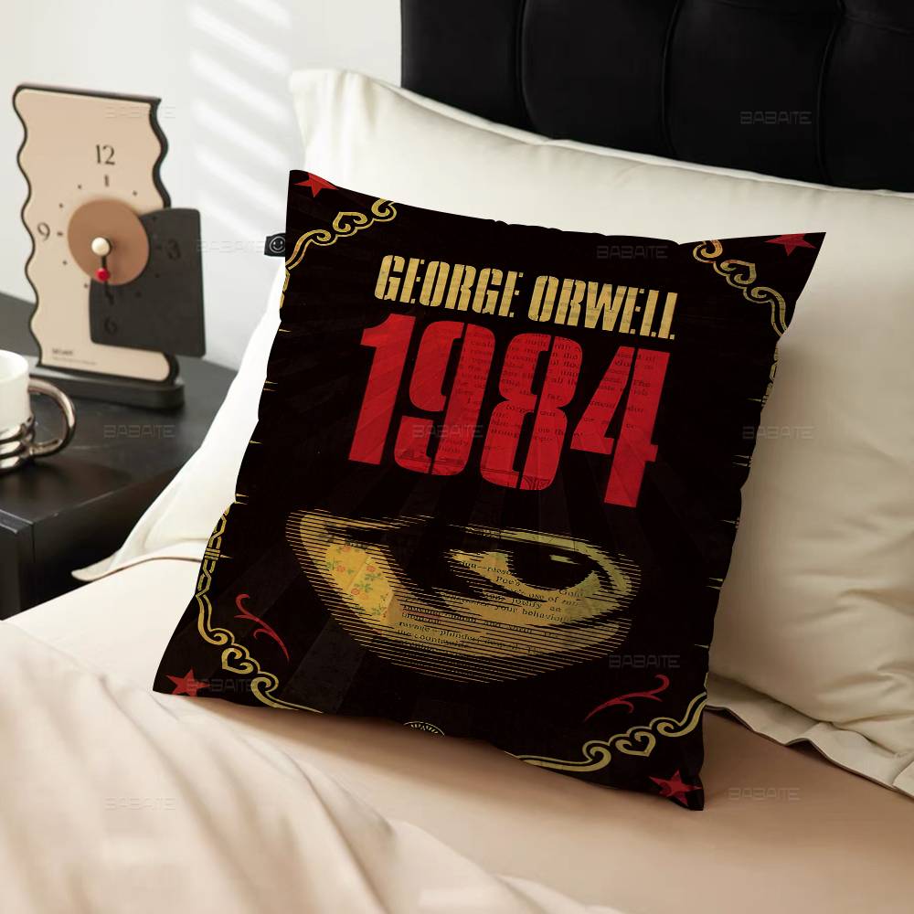 1984 George Orwell Stitch Lucky Dragon Pillow Cover Sofa Cushion Cover Home Room Decoration Children Gift
