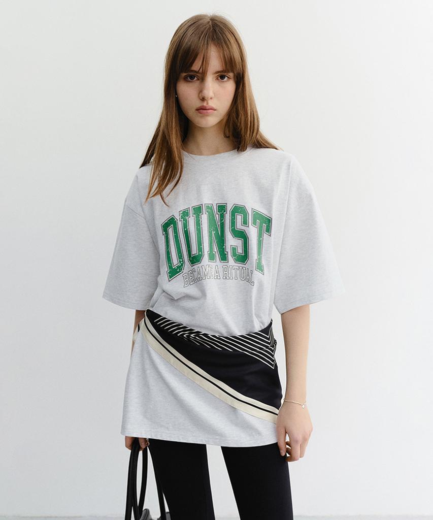 Deonseuteu Unisex Vintage Arch Logo T-Shirt_Udts6B145_Light Melange Gray
