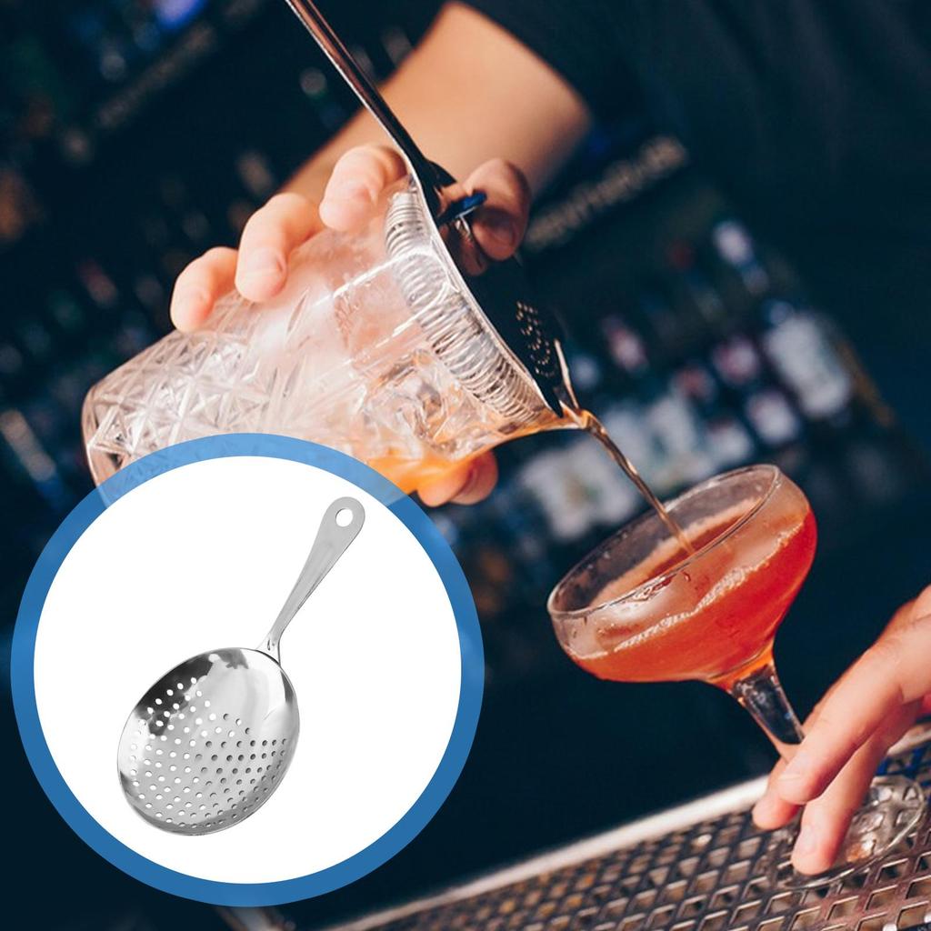 Bar Strainer Sieve Spoon Bartender Tool Professional Drink Spoon for Bar Making Beverage Preparation Shaker Mixing Glass