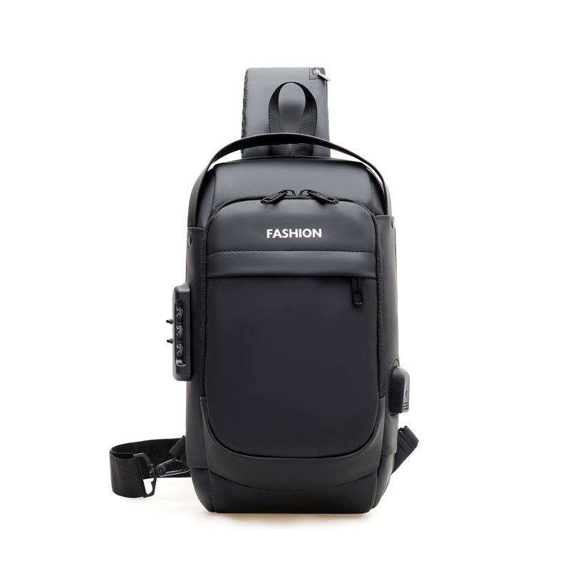 Herren Casual Umhängetasche mit USB-Ladeanschluss