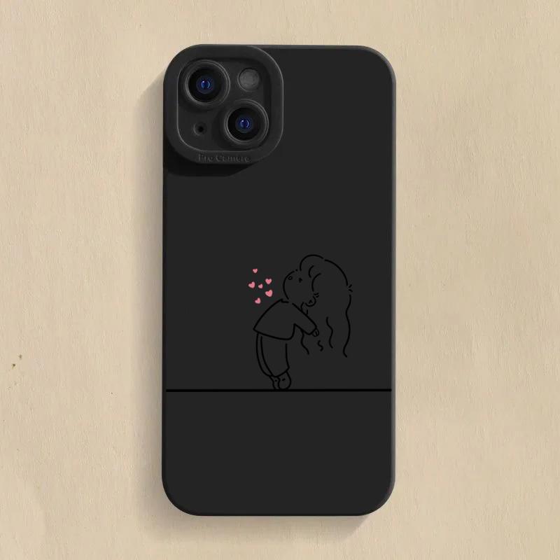 

Cute Matching Couple Pattern Soft Phone Case For Samsung Galaxy A06 A26 A33 A56 A34 A54 S25 S24 S23 S22 S21 Ultra Plus FE Cover Samsung S24 FE