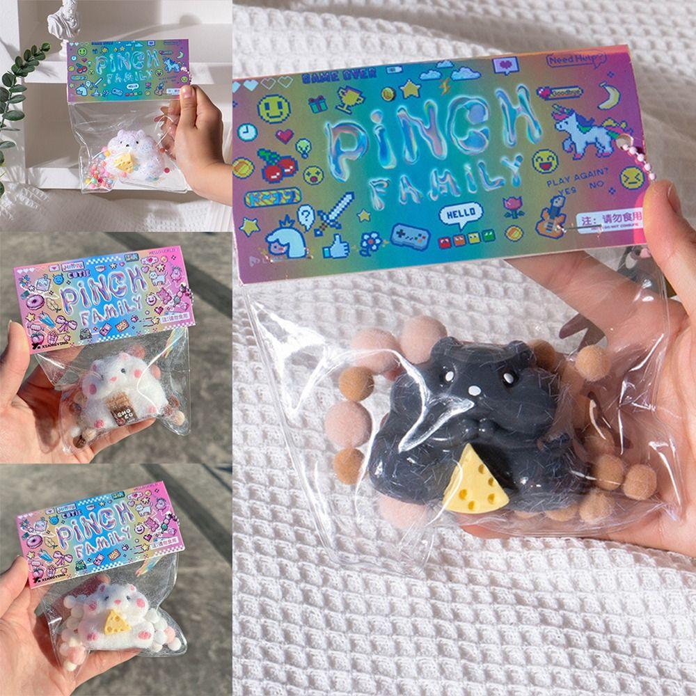 

Flocking Hamster Squeeze Toys Slow Rebound Stress Toy Creativity Hamster Decompression Toys Style 1