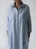 Cotton Linen Irregular Slimming Over-the-Knee Dress