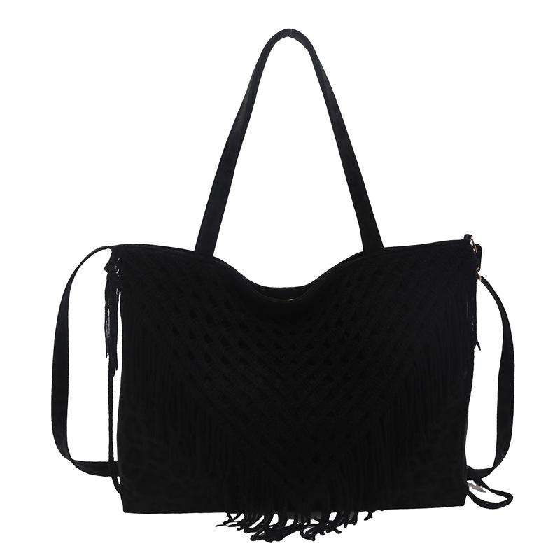 Retro Ethnic Style Handcrafted Cotton Thread Woven Bag, Liu Su Crossbody Bag, Beach Women's Bag