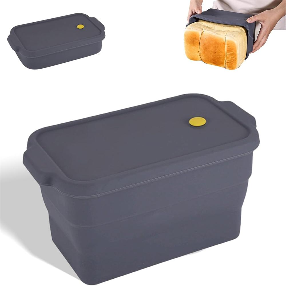 1pc ML Covered Bread Toast Box, Non-Stick Toast Baking Pan, Suitable for Home Baking of Cakes, Bread, And Making Toast (Dark Grey,23x13CM)