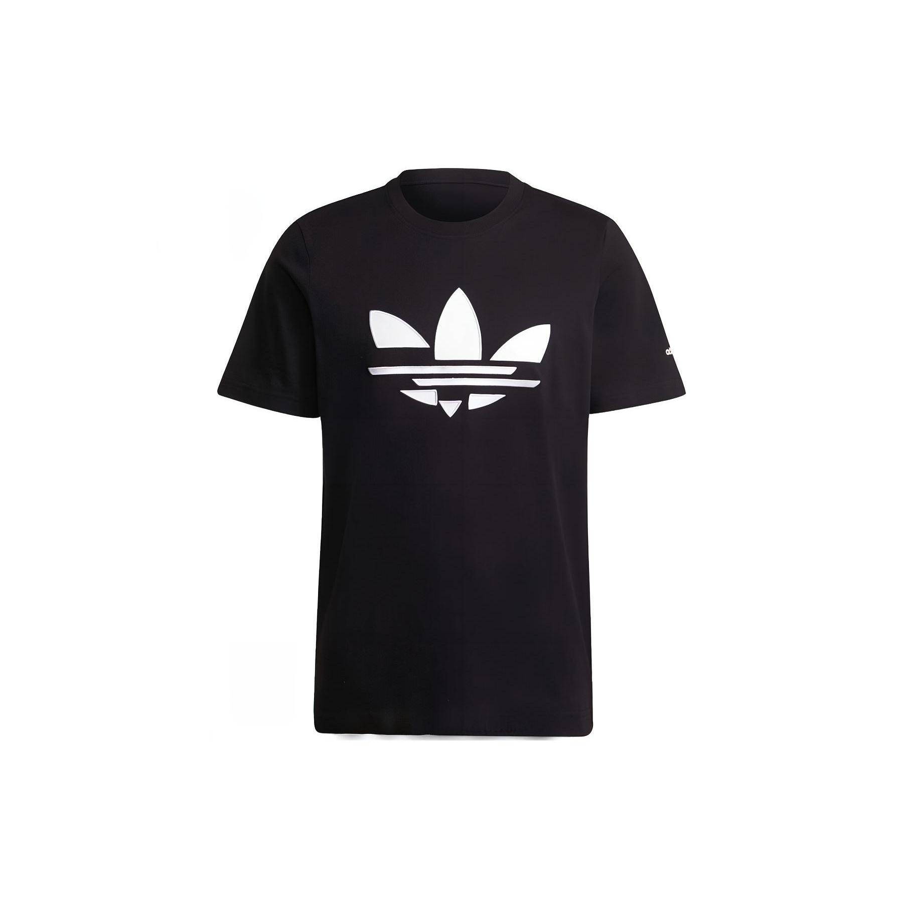 adidas originals clouds Classic Large Logo Breathable Sports Short Sleeve Black Men s H35647 XS