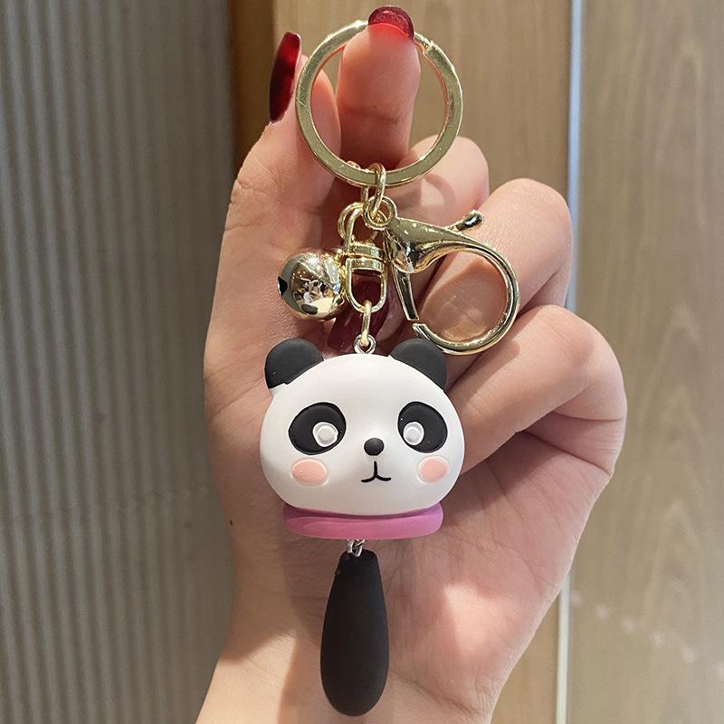 Cartoon Blush Resin Small Animal Keychain Women'S Fashion Car Key Chain Creative Couple Bag Pendant