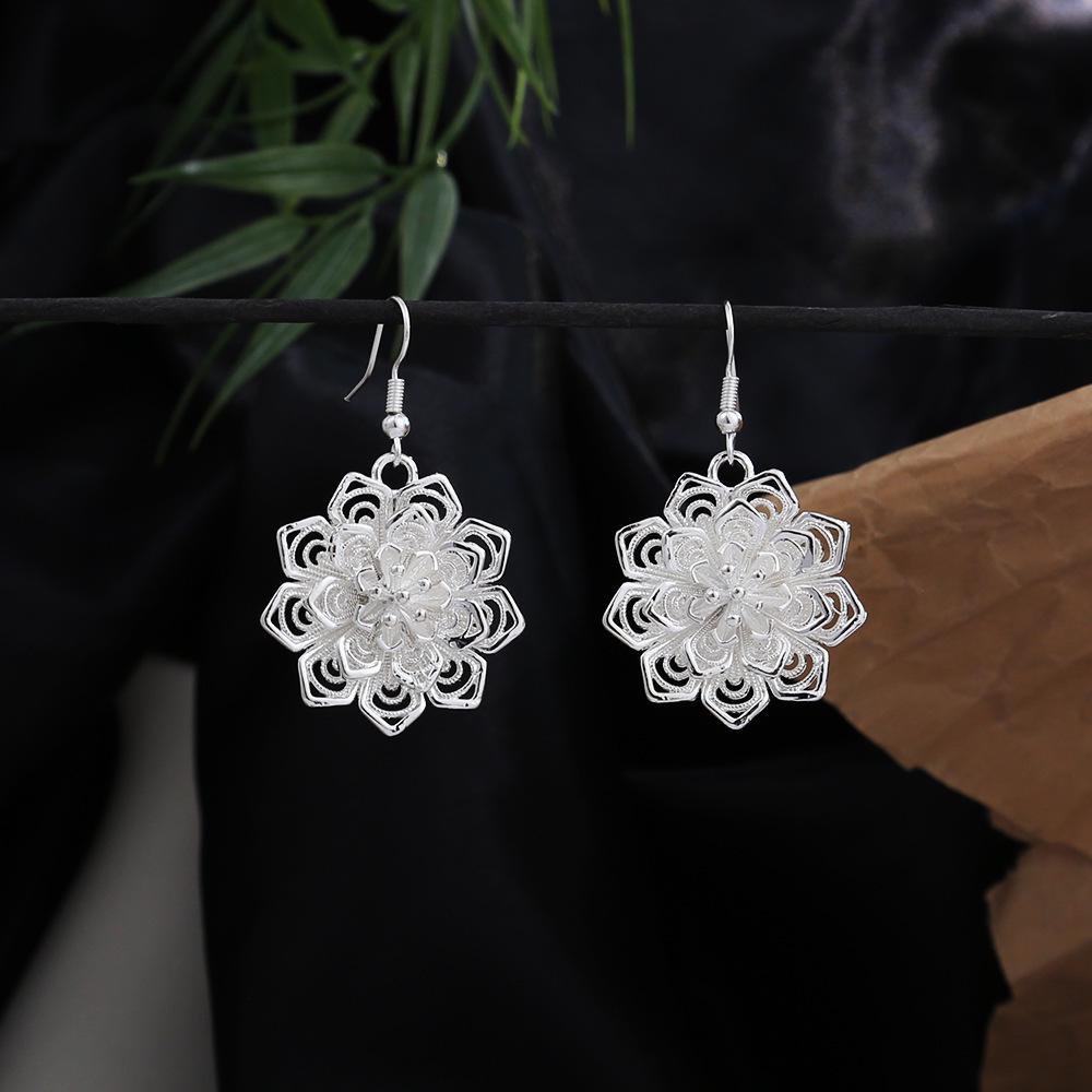 Miao Long Silber Quastenohrringe: Ethnischer Stil, Leichter Luxus, Übertriebenes Design für Frauen