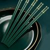 Sada 5 párů hůlek Family Pointy Alloy Sada protiskluzového nádobí Japonské hůlky Kuchyňské nástroje na vaření