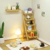 1Pcs Diy 1/12 Dollhouse Furniture Ornament Miniature Ladder Shelf Mini Tiered Shelf Toy Tiny Multi-Layer Storage Rack Model