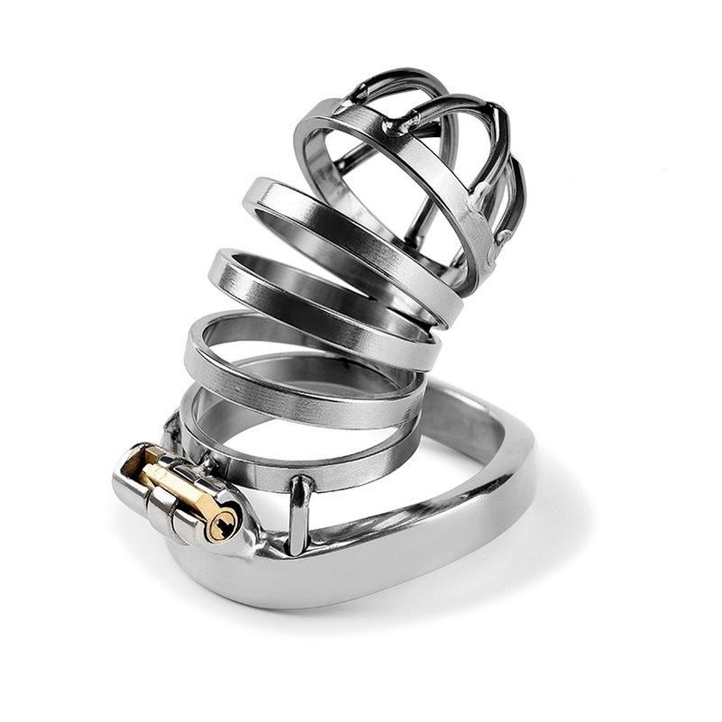 Stainless Steel Penis Lock Cock Cage for Men Chastity Cage Lock Belt