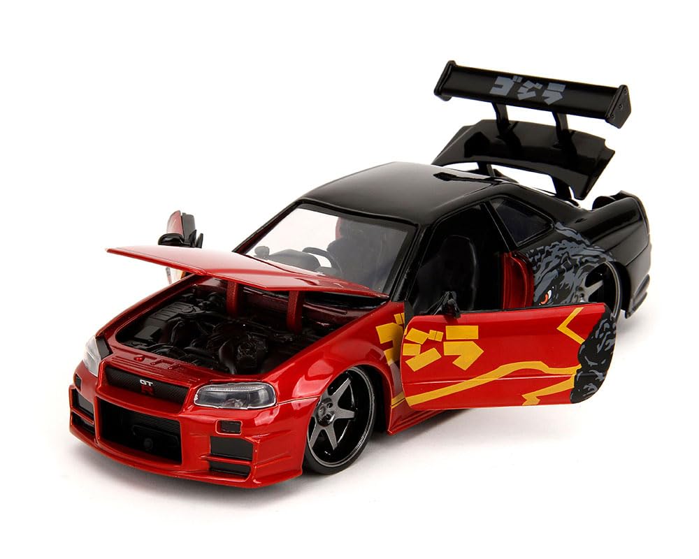 JADA TOYS Nissan Skyline R34 2002 Godzilla VS Destoroyah Skyline Godzilla Vs Destoroyah Mini Car 35133 1/24 GT-R [Item]