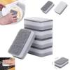 5 Pcs Double-Side Scouring Pads, Gray Kitchen Sponges for Professional & Home Use