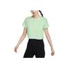 Nike Crew Neck Pullover Solid Short Sleeve Top Women Tops Steam-Green FN4118376