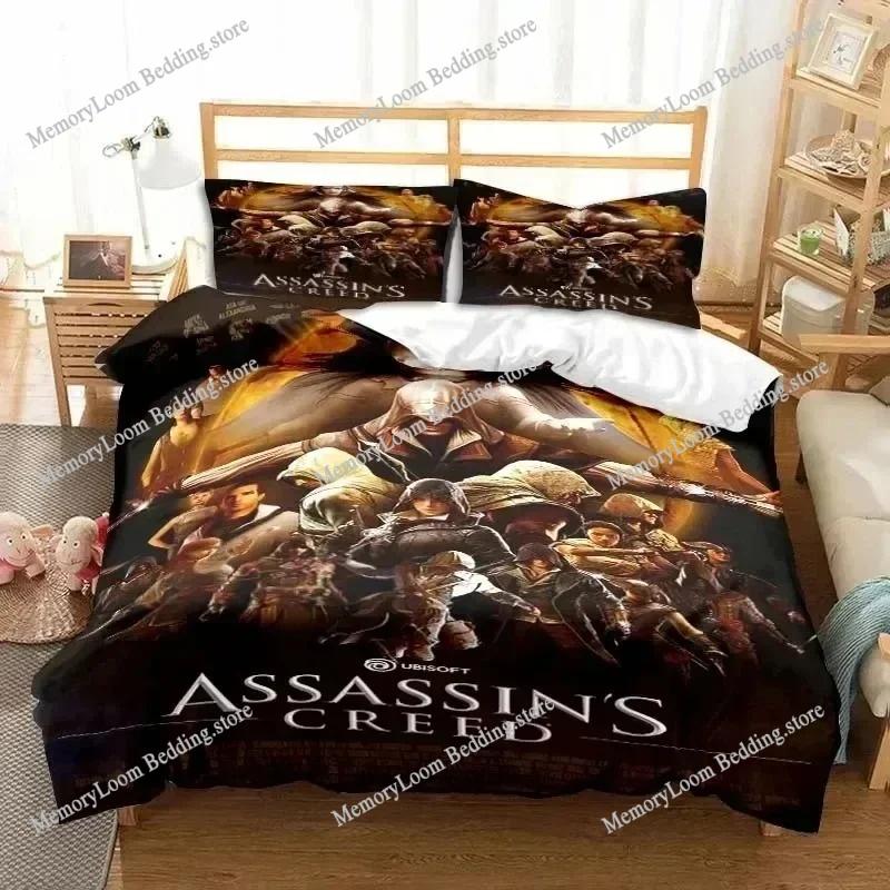 Game A-Assassin S Creed Art Bedding Set Gamer Duvet Cover Set Adult Boys Bedroom Single Double King Size Comforter Quilt Cover
