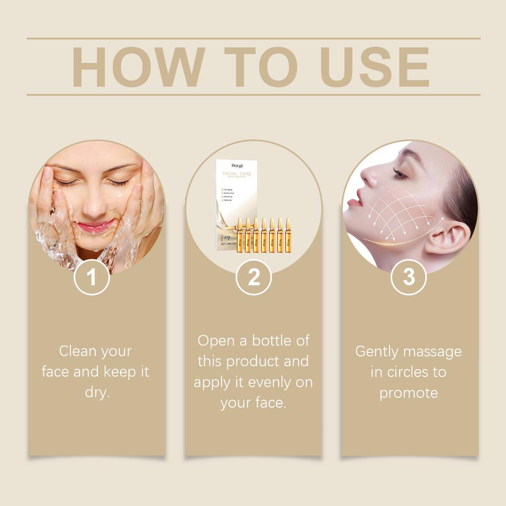 Facial Care Ampoule Moisturizing Whitening Skin Anti Acne Fade Fine Lines Anti-Aging Firming Essence Portable Face Care Serum