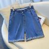 Super Size High Waist Summer Loose Fit Plus-Size Denim Shorts 3188