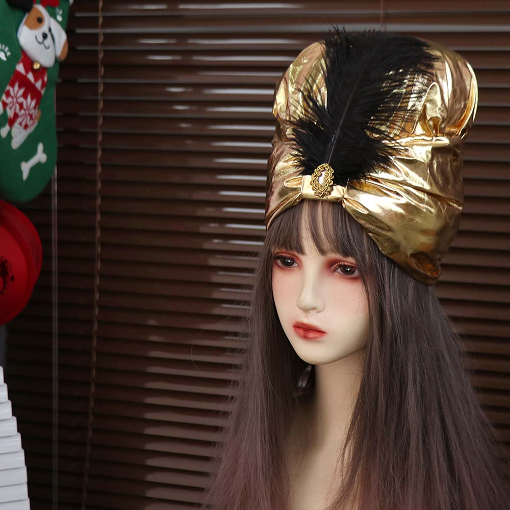 Dress Up Indian Pleated Cap Arabian Hats Sultan Costume Headwear Costume Accessory