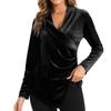 Women's Color Gold Velvet Fashionable Long Sleeved T,shirt Pullover Top