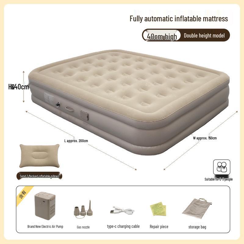 Thickened Double Self-Inflating Air Mattress for Home, Camping & Leisure