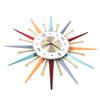 Large Wall Clock 22 Inch, Mid Century Wall Clock Starburst Clock Modern Decor Silent Non-Ticking, Home Décor Big Wall Clocks