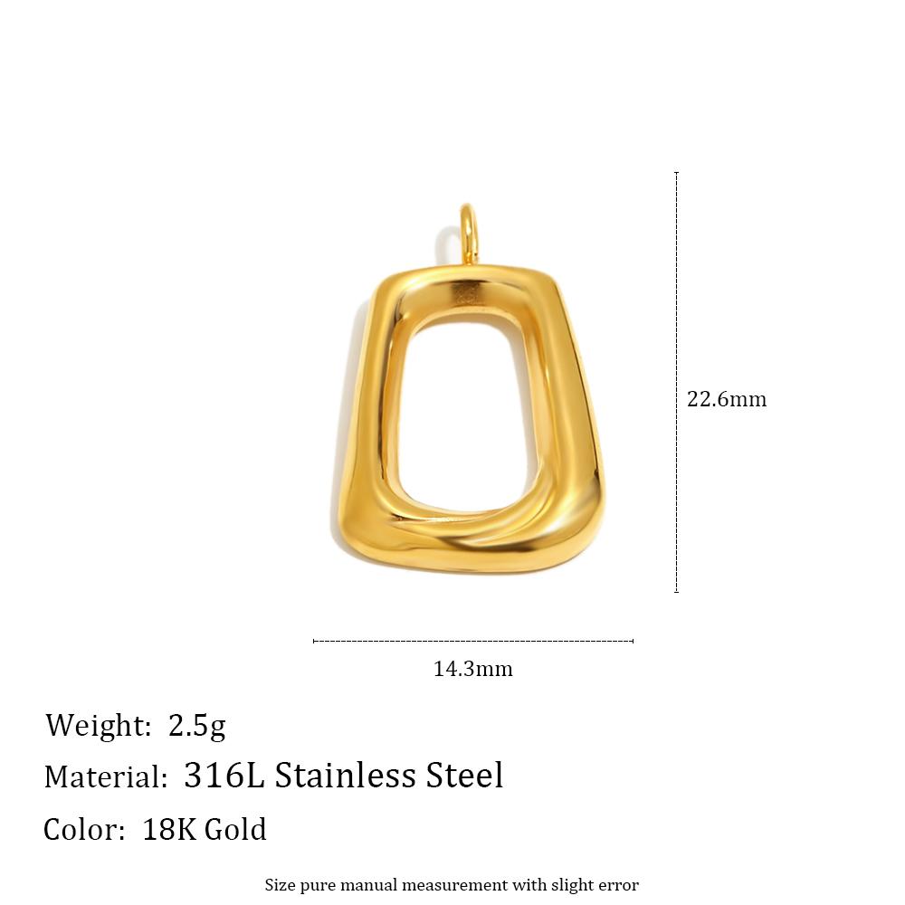 MamacitaSlay 316L Stainless Steel Hollow Heart Pendant Earrings Necklace DIY Accessories Waterproof 18K Gold Plated Jewelry Gift