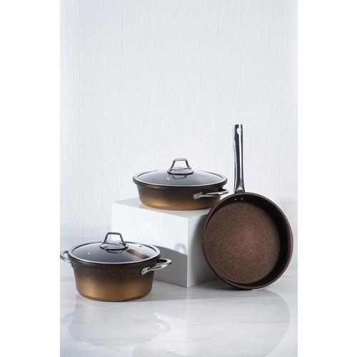 

Набор чугунной посуды Eda, 5 предметов - золотой