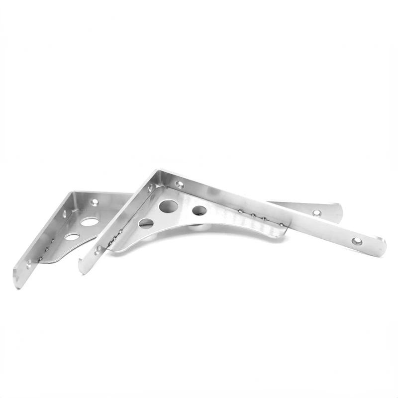

2pc Newest Silver Color Tripod Bracket for Wall Shelf Bookcase Compartment Mounting Bracket Mount fixed support Shelf 6 inch 2pc