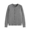 New Autumn Retro Knitted Cardigan Women High End Long Sleeve Round Neck Sweater Jacket Top Design