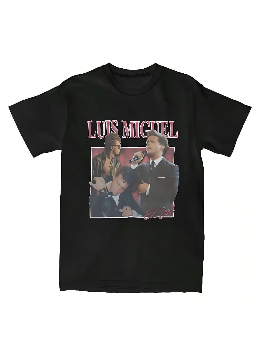 Luis Miguels Singer For Unisex Women T Shirt Accessories Vintage Tee Shirt TShirt Pure Cotton Gift Idea Tops S