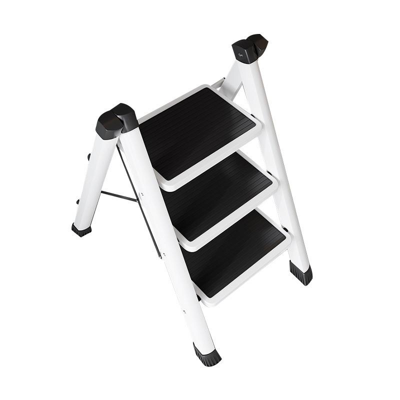 3 Step Folding MultiFunctional Ladder Household Folding and Retractable Zigzag Ladder Indoor Climbing Ladder Thickened Staircase
