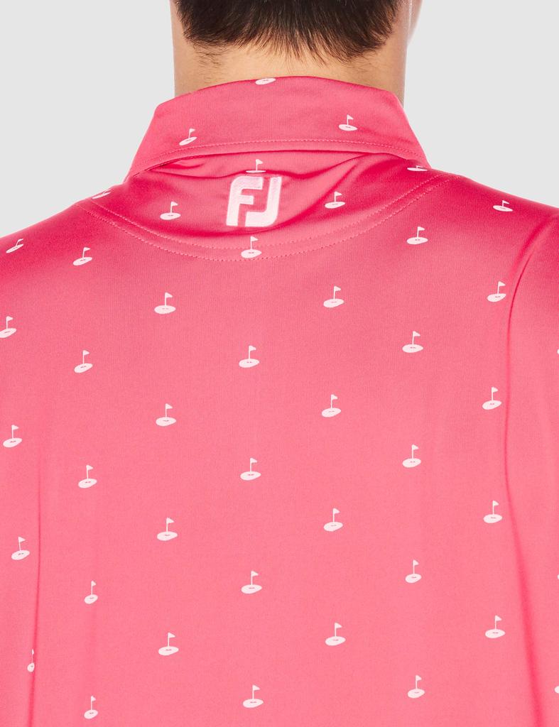 FootJoy Golf Print Lyle Cape Size S Men's Shirt, Red, (FJ-S21-S04)