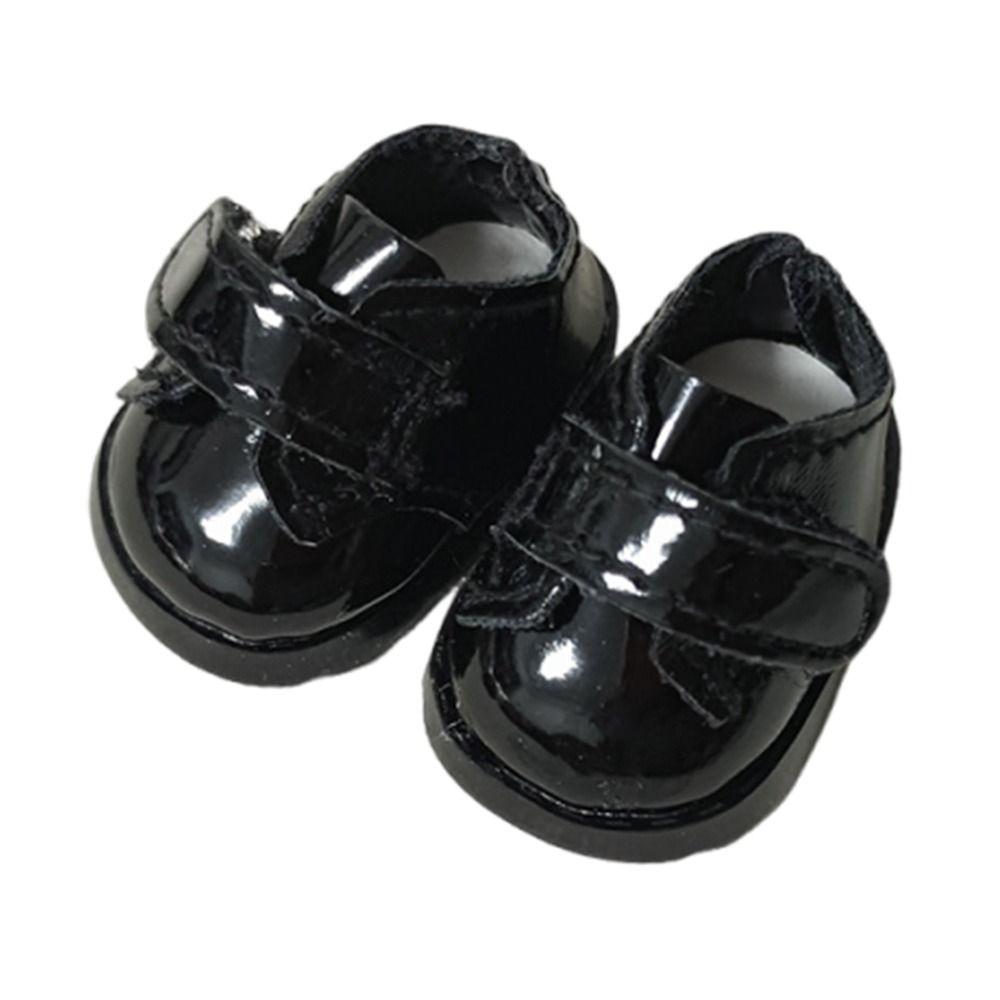 Hand-made Doll Shoes Leather Material Leather Shoes Hobbies For 17CM Labubu Doll Shoes  Doll Toys