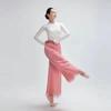 Frühling und Herbst Hohe Taille Chiffon Weitbein Hose Doppellagige Tanzhose Übungshose Große Schwunghose Rock Damen