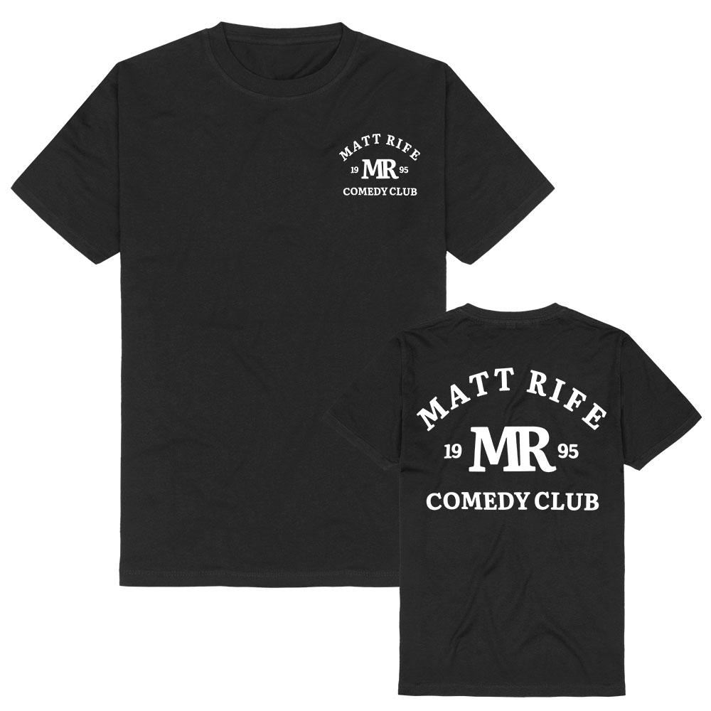 Klassisches MR Comedy Club T-Shirt Matt Rife Design Mode Print T-Shirt Kurzarm Sommer Rundhals Damen T-Shirts Grafische Merch Oberteile XS schwarz
